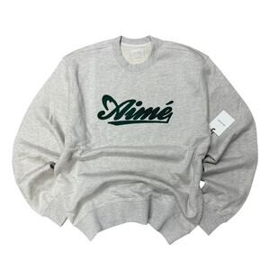 Aime Leon Dore Cycling Logo Crewneck Grey Green M